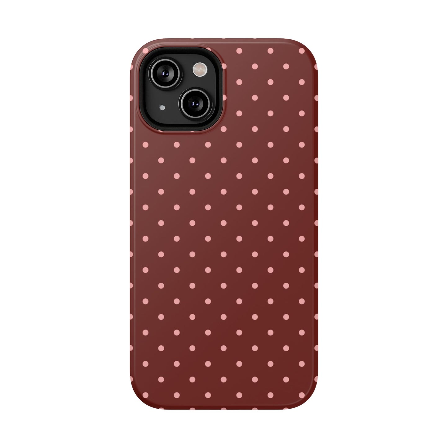 Maroon Mini Dots iPhone Case