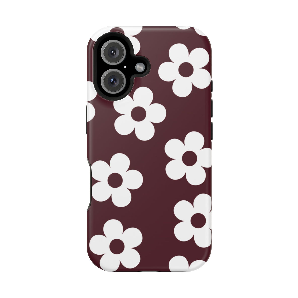 Burgundy Flowers iPhone Case