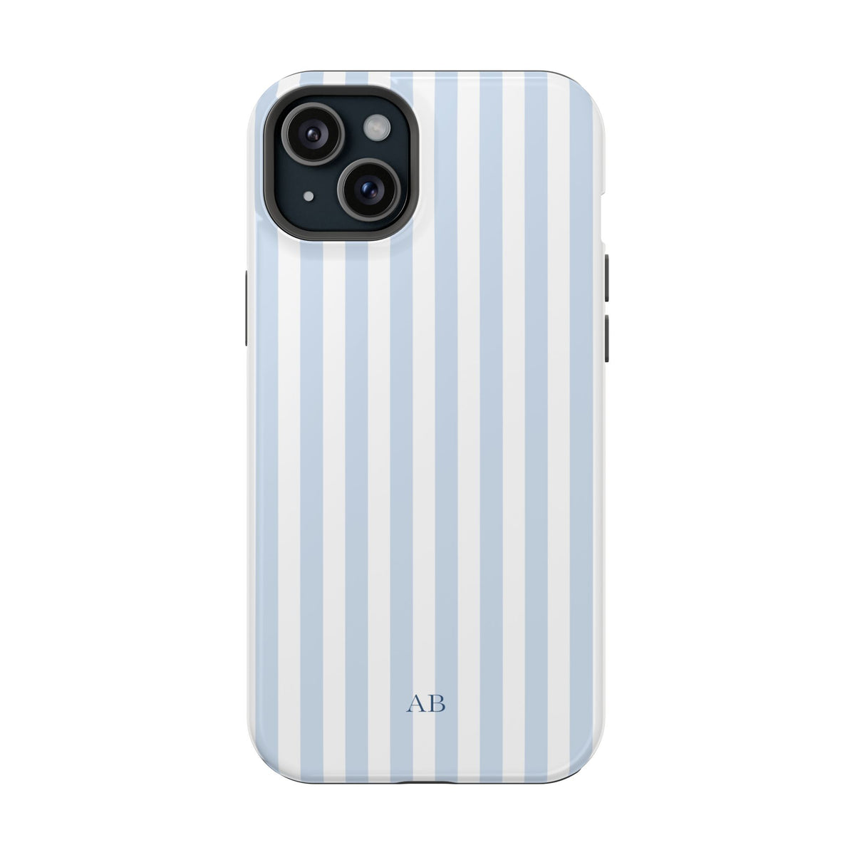 Custom Initials Blue Beau iPhone Case