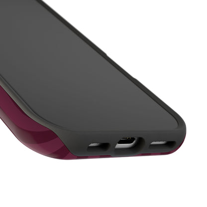 Custom Initials Plum Stripes iPhone Case