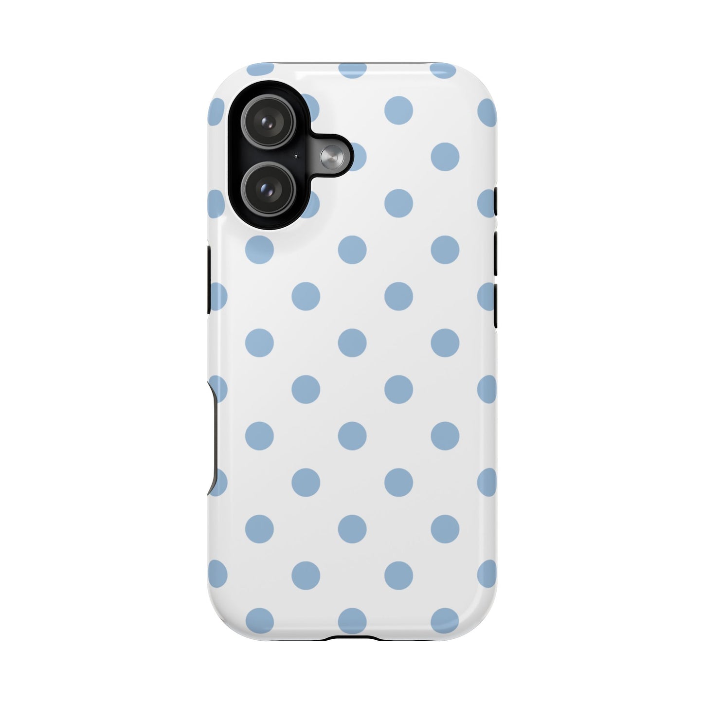 Blue Clouds Polka Dots iPhone Case