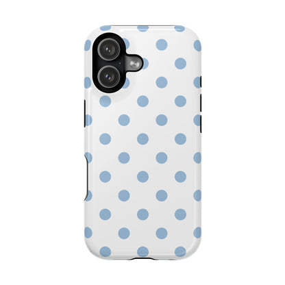 Blue Clouds Polka Dots iPhone Case
