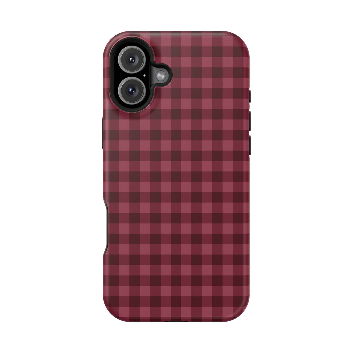 Burgundy Gingham iPhone Case