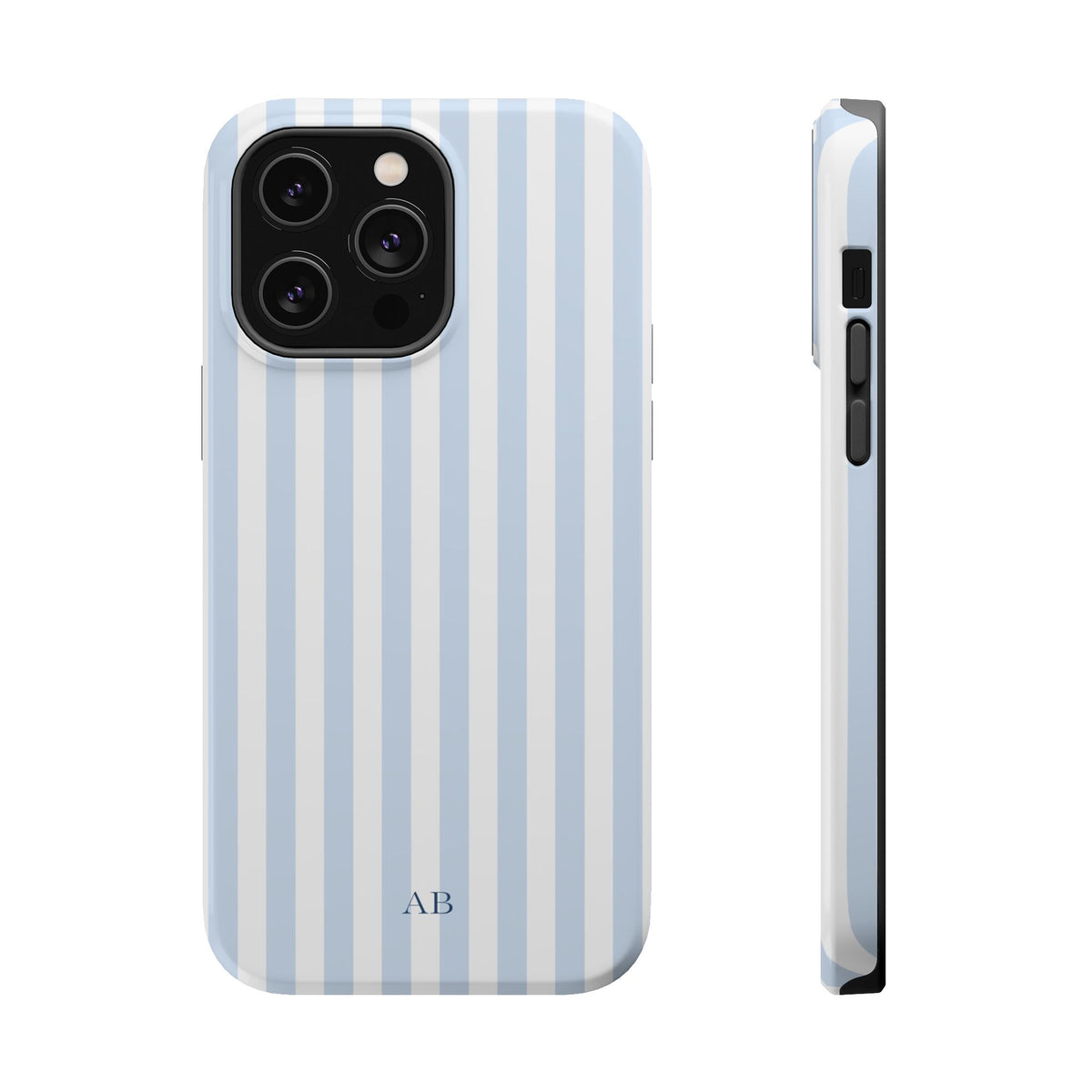 Custom Initials Blue Beau iPhone Case