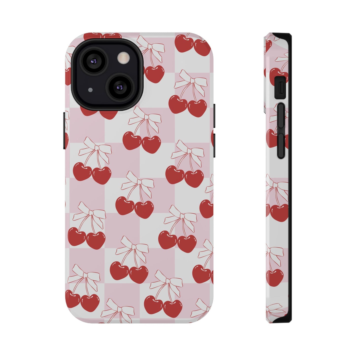 Cherry Bows Coquette iPhone Case