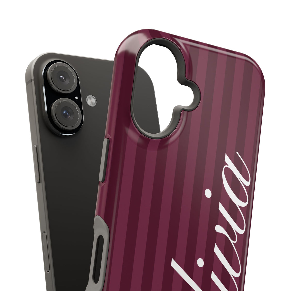 Custom Plum Stripes iPhone Case