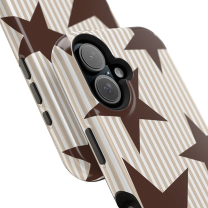 Custom Initials Mocha Star iPhone Case