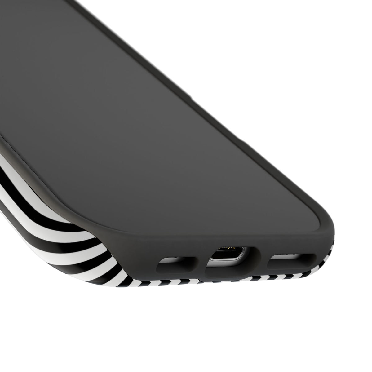 Black Pinstripes iPhone Case