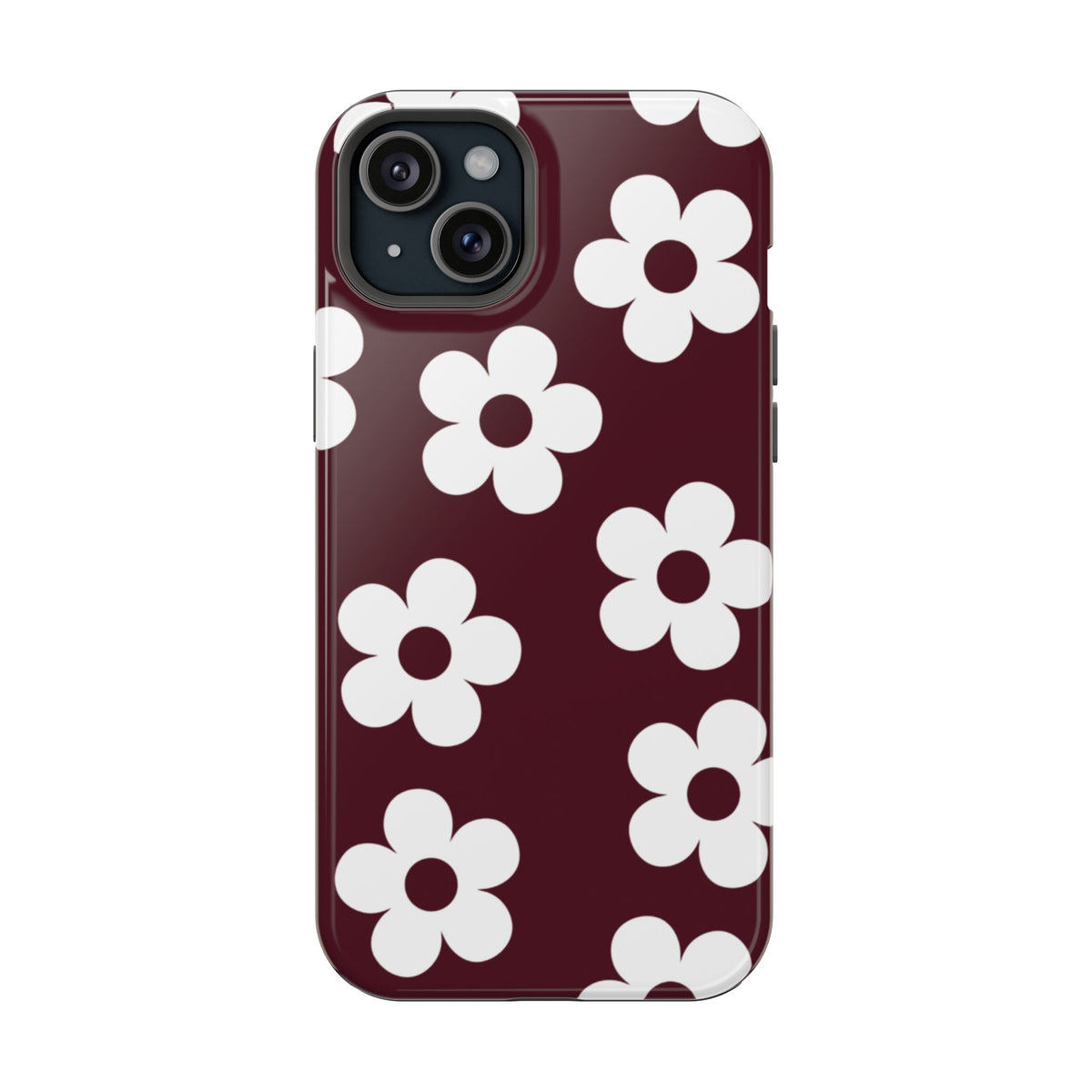 Burgundy Flowers iPhone Case