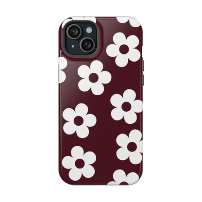 Burgundy Flowers iPhone Case