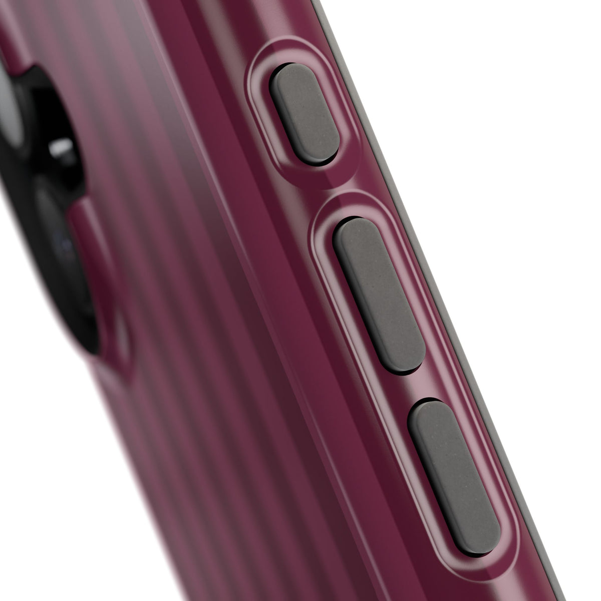 Custom Initials Plum Stripes iPhone Case