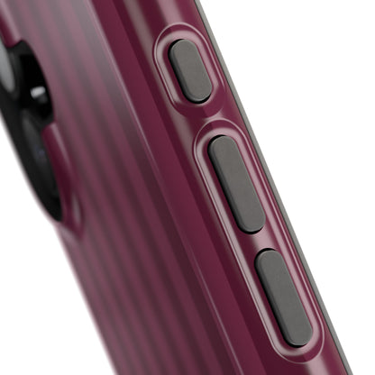 Custom Initials Plum Stripes iPhone Case