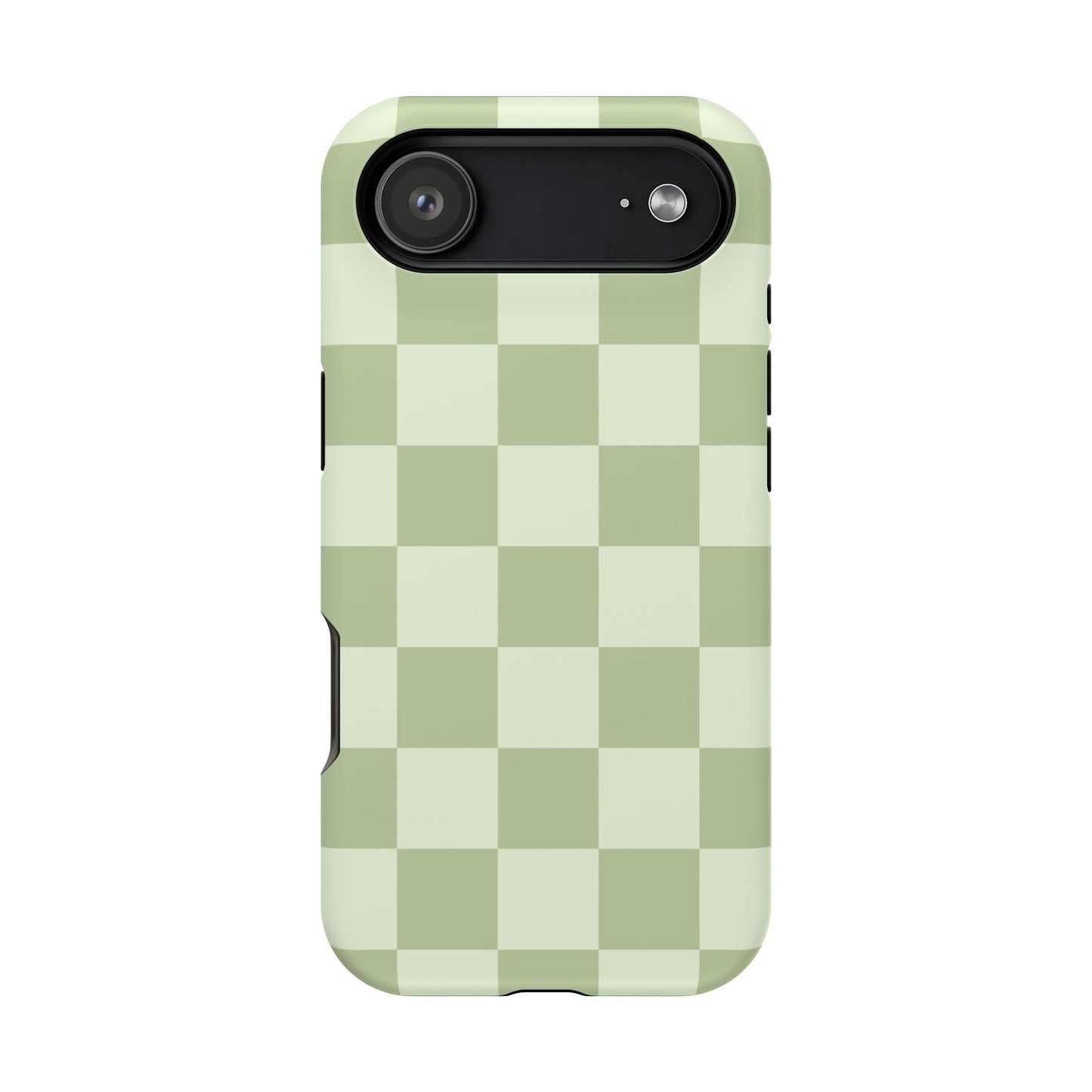 Green & Light Green Checkered iPhone Case