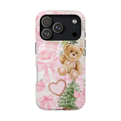 Pink Christmas Collage iPhone Case