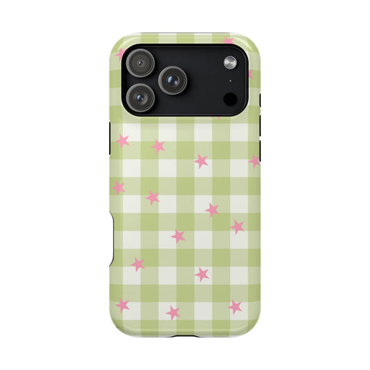 Lucky Star Gingham iPhone Case
