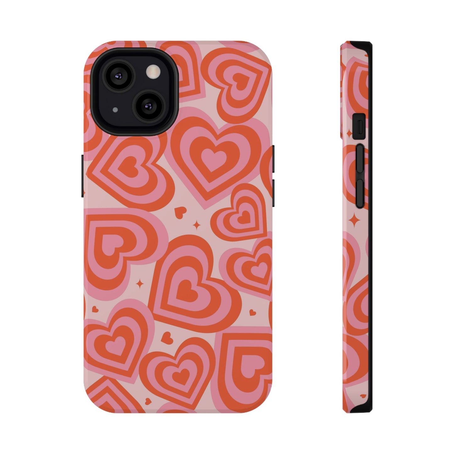 Pink & Red Hearts iPhone Case