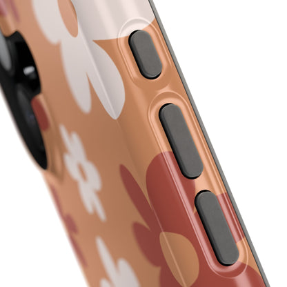 Brown Flower Power iPhone Case