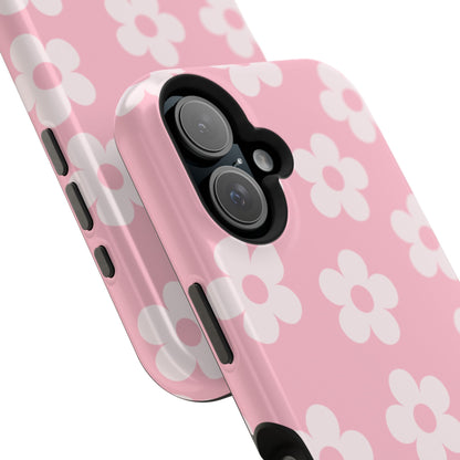 Pink Retro Flowers iPhone Case