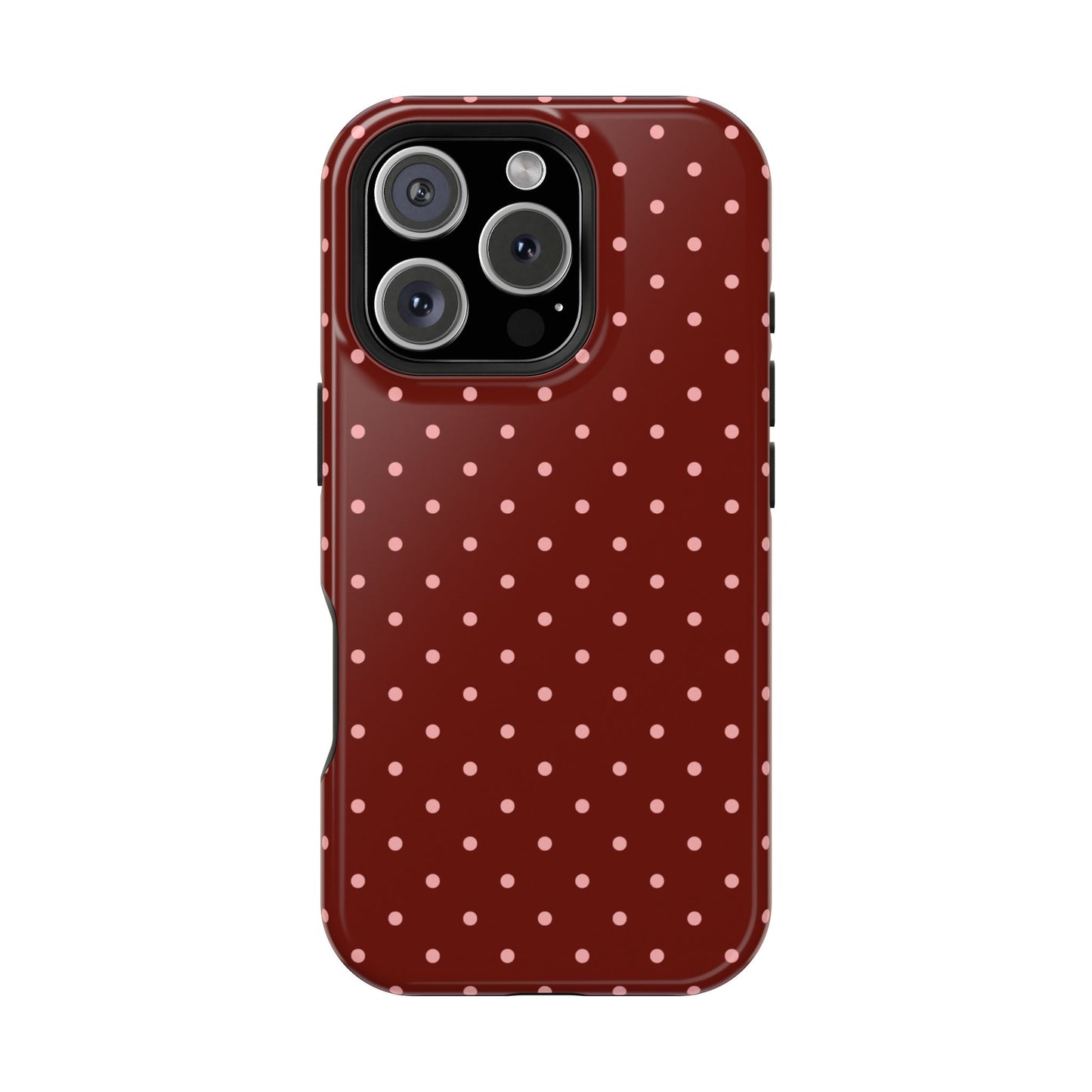 Maroon Mini Dots iPhone Case