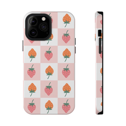 Strawberry Checkered iPhone Case