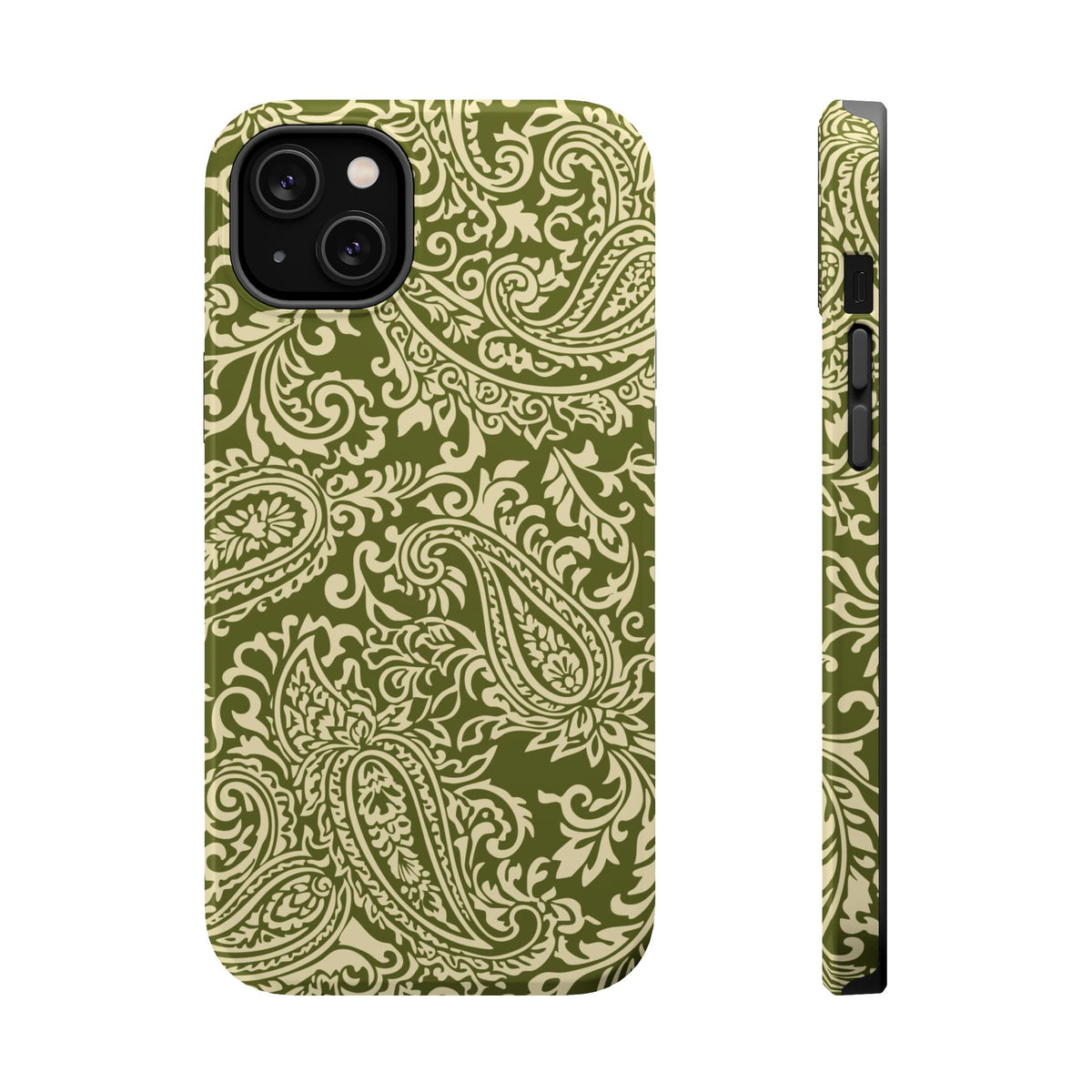 Olive Paisley iPhone Case