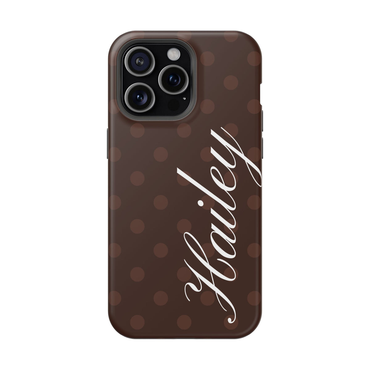Custom Mocha Polka Dots iPhone Case