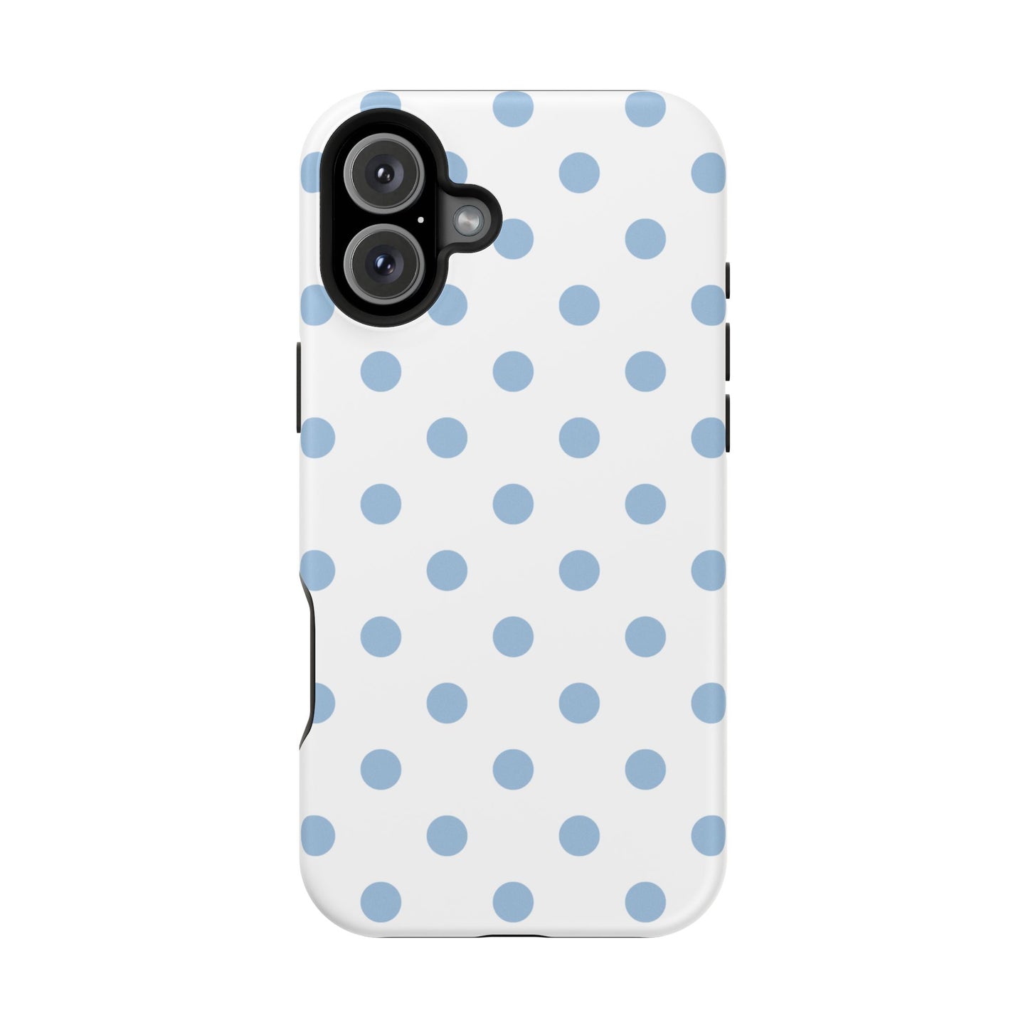 Blue Clouds Polka Dots iPhone Case