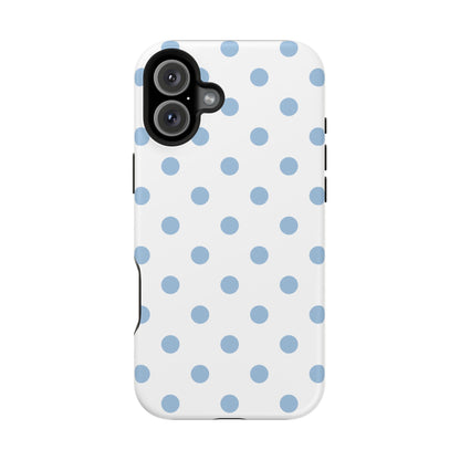 Blue Clouds Polka Dots iPhone Case