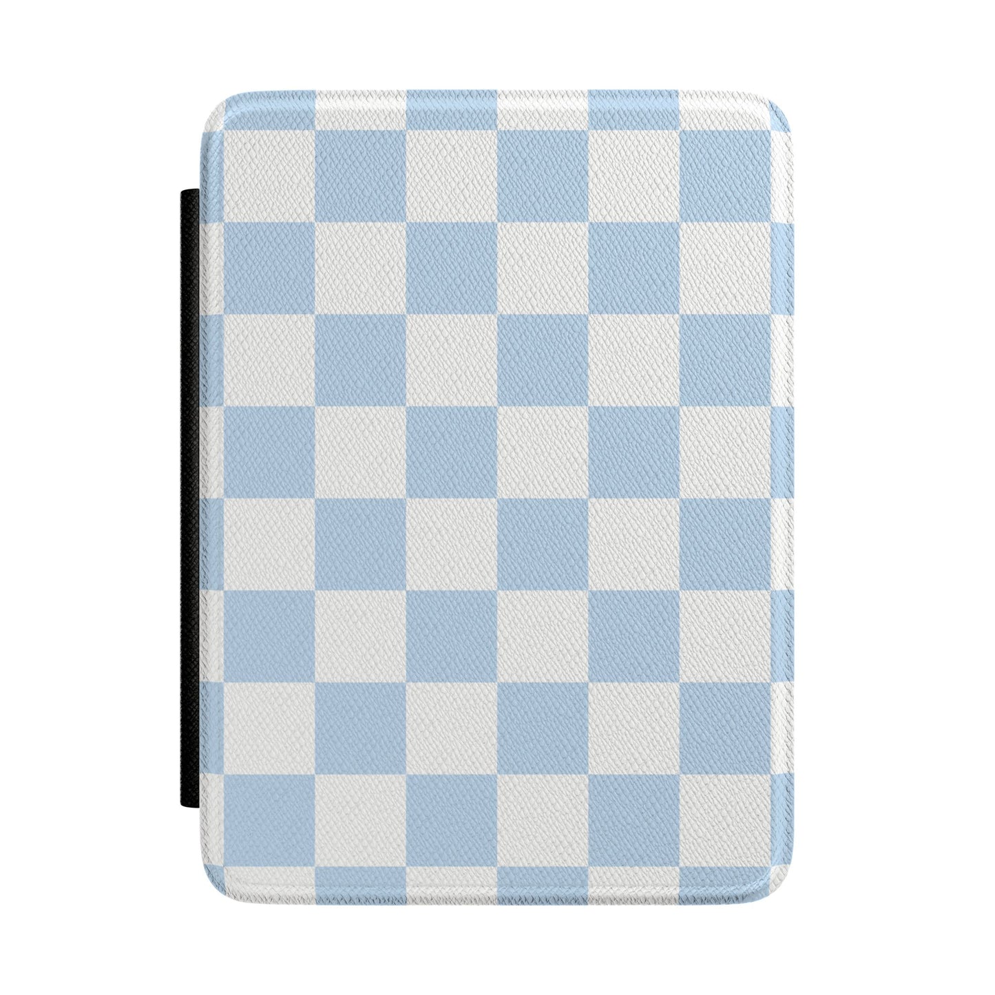 Pastel Blue Checkered Kindle Case