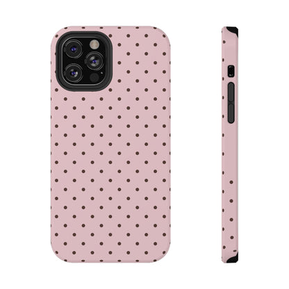 Strawberry Mocha Mini Dots iPhone Case