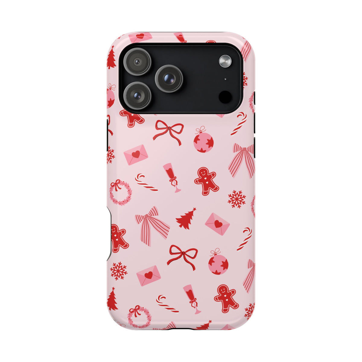 Pink & Red Holiday iPhone Case