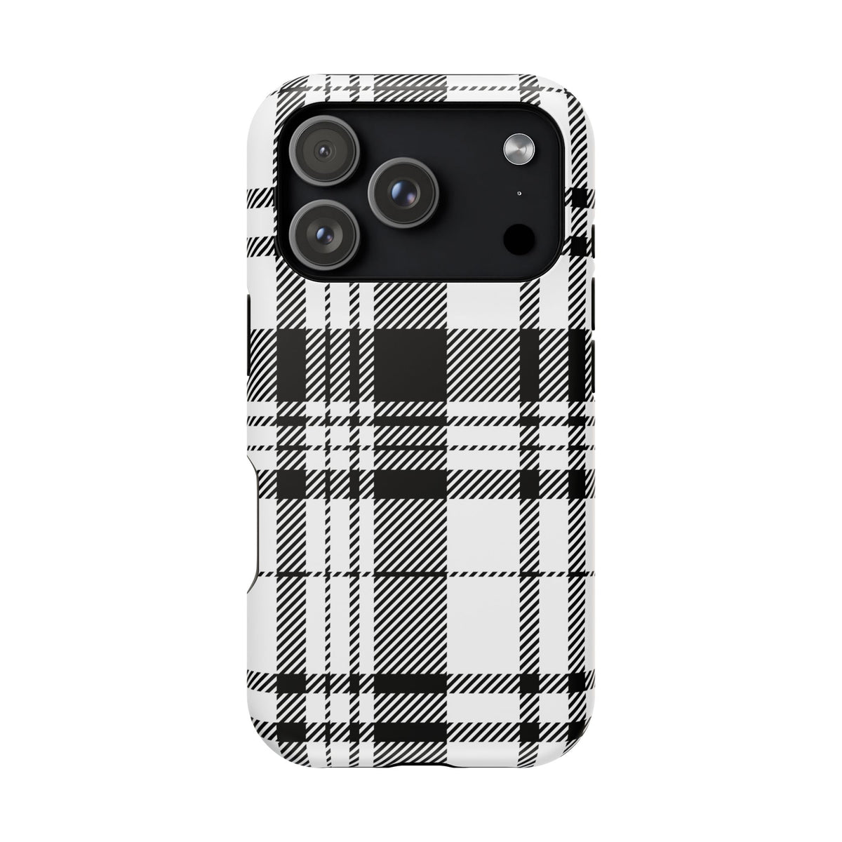 Black Plaid iPhone Case