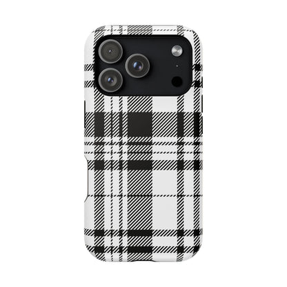 Black Plaid iPhone Case