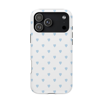 Blue Little Hearts iPhone Case