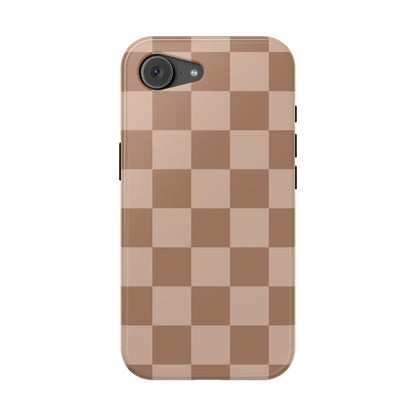 Toffee Checkered iPhone Case