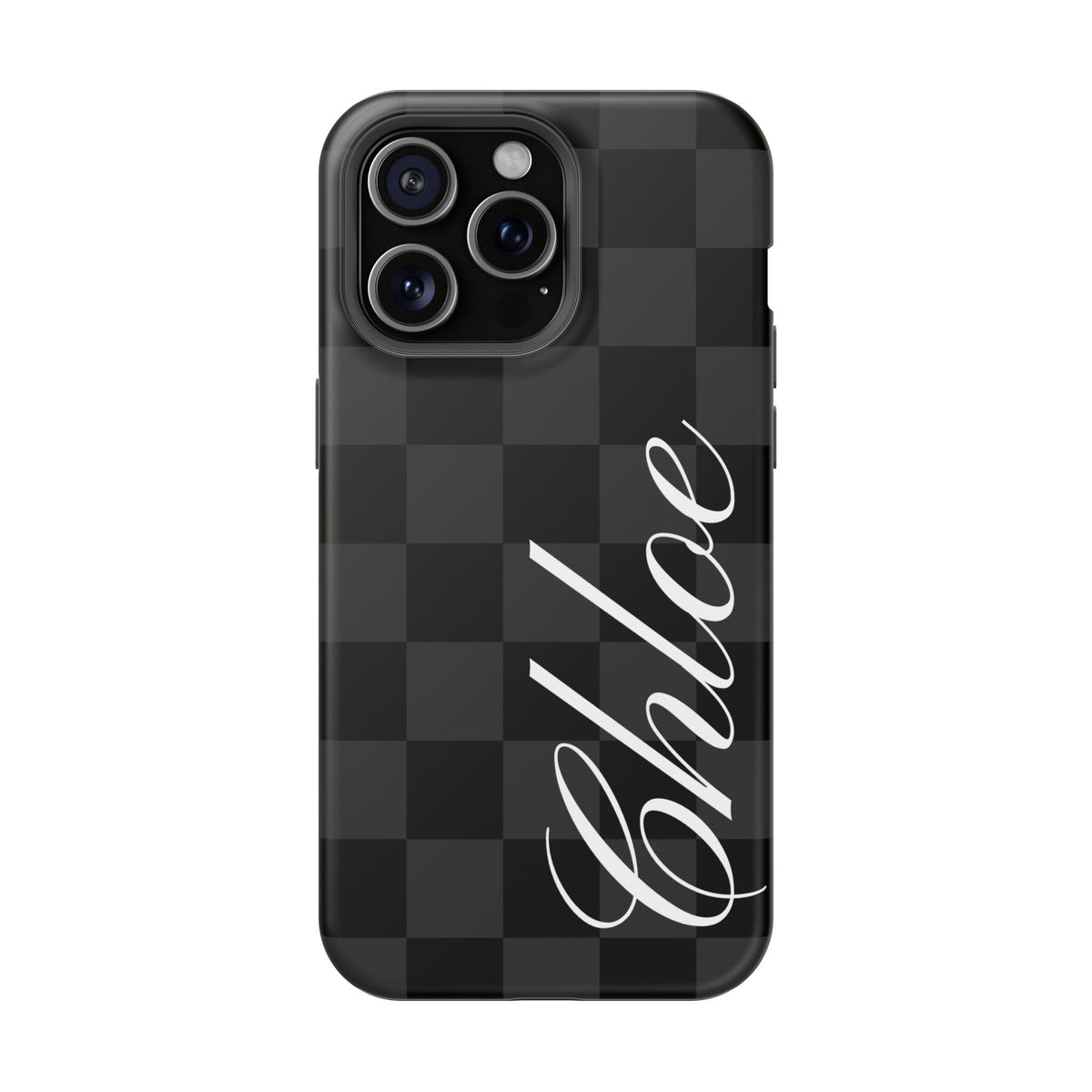 Custom Black Checkered iPhone Case
