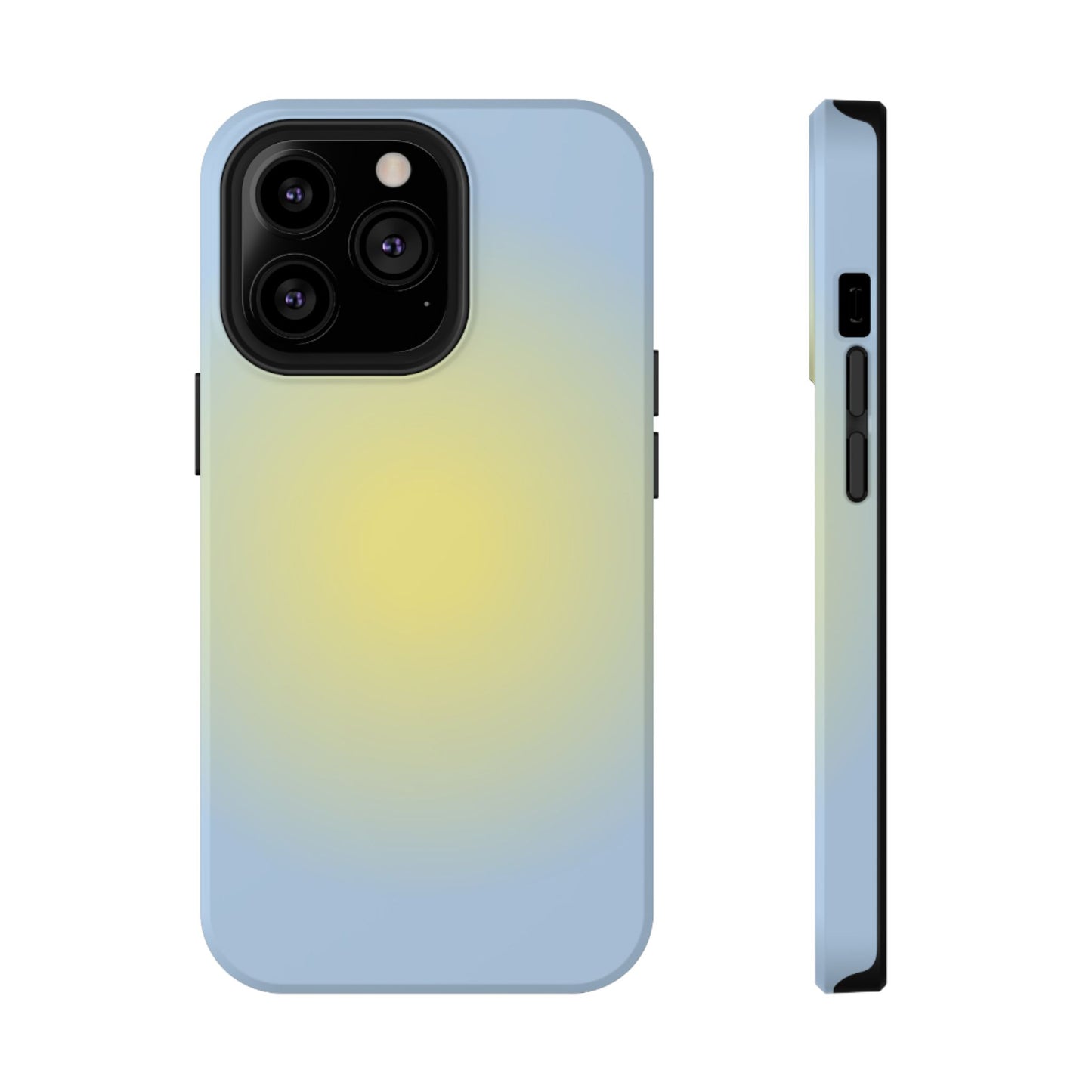 Yellow & Blue Aura iPhone Case