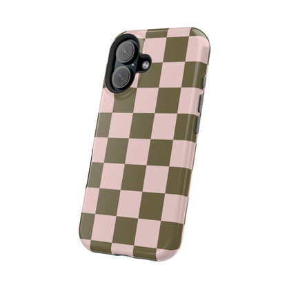 Pink Pistachio Checkered iPhone Case