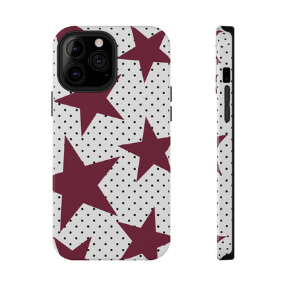 Burgundy Star iPhone Case