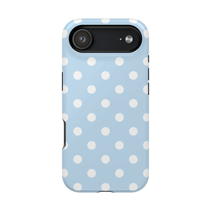Blue Candy Polka Dots iPhone Case
