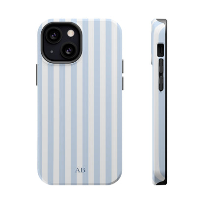 Custom Initials Blue Beau iPhone Case