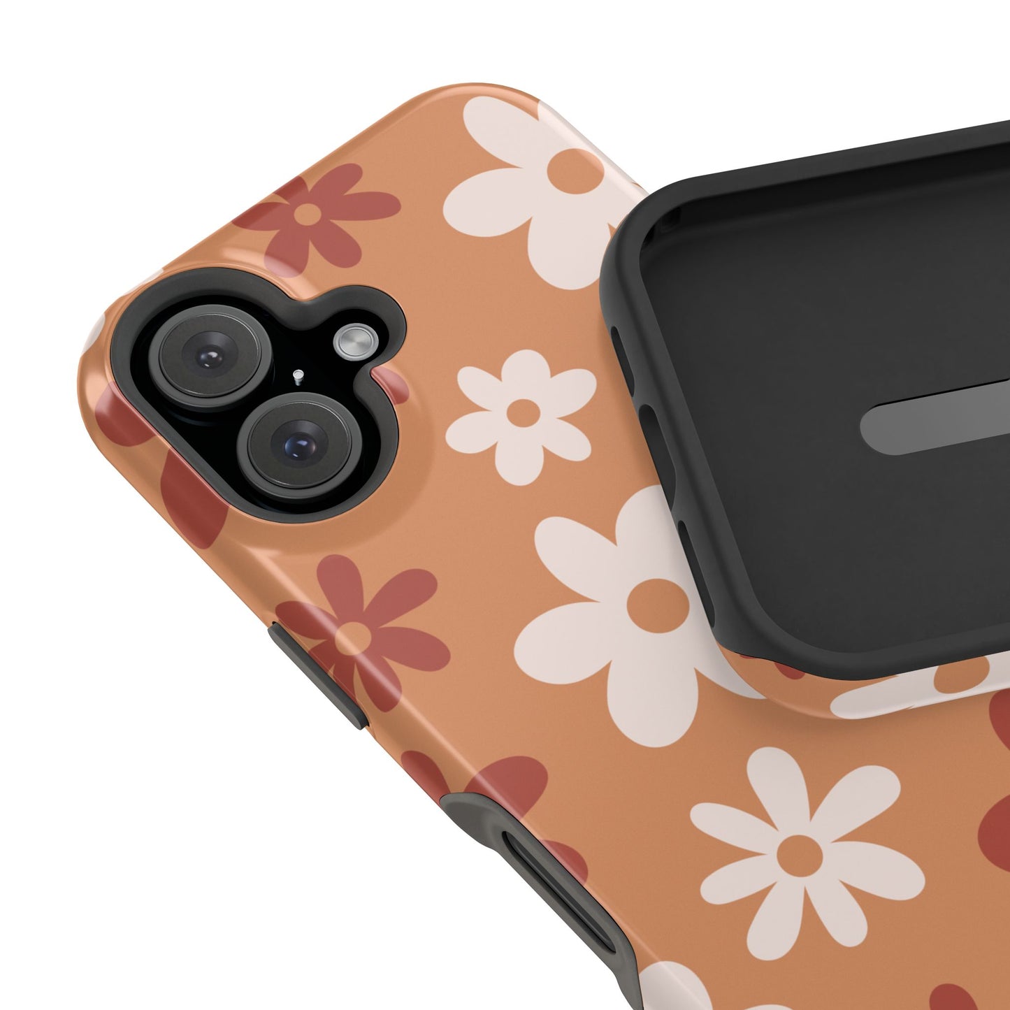 Brown Flower Power iPhone Case