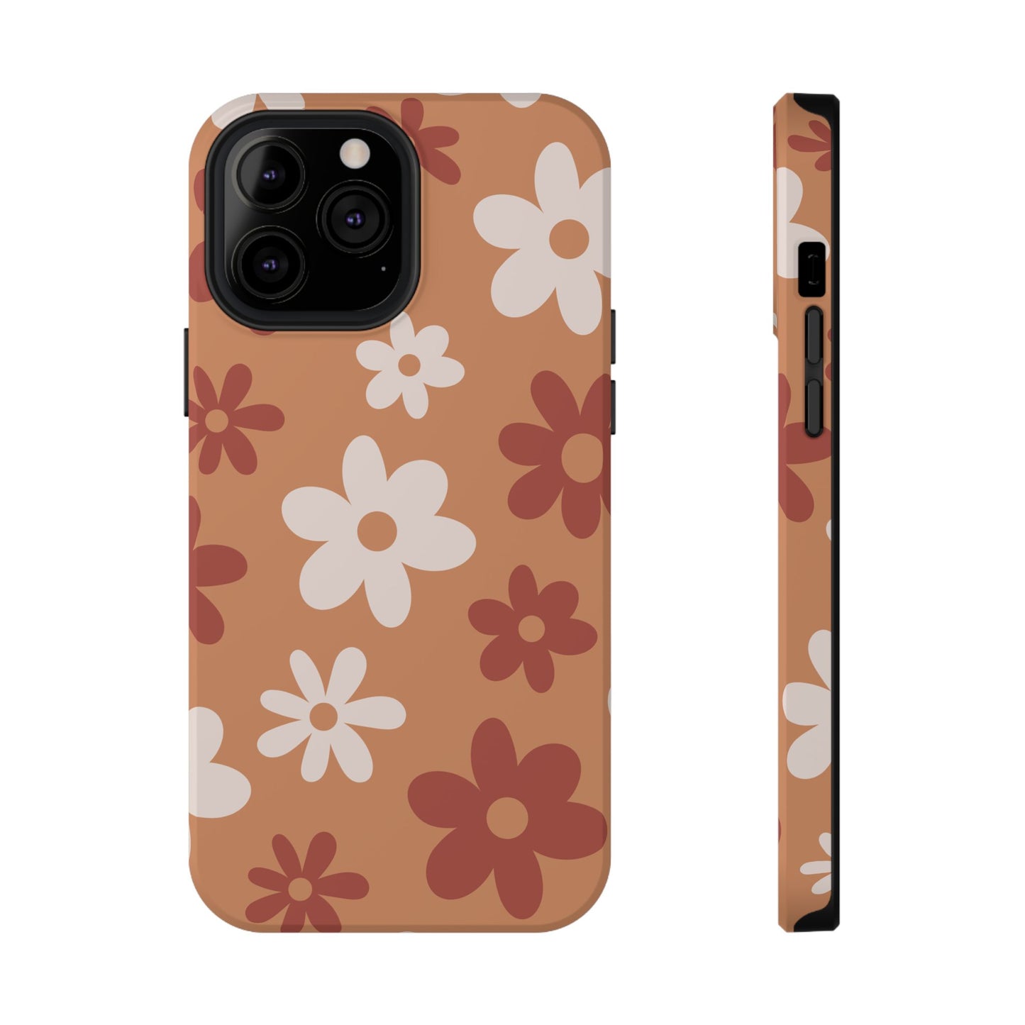 Brown Flower Power iPhone Case