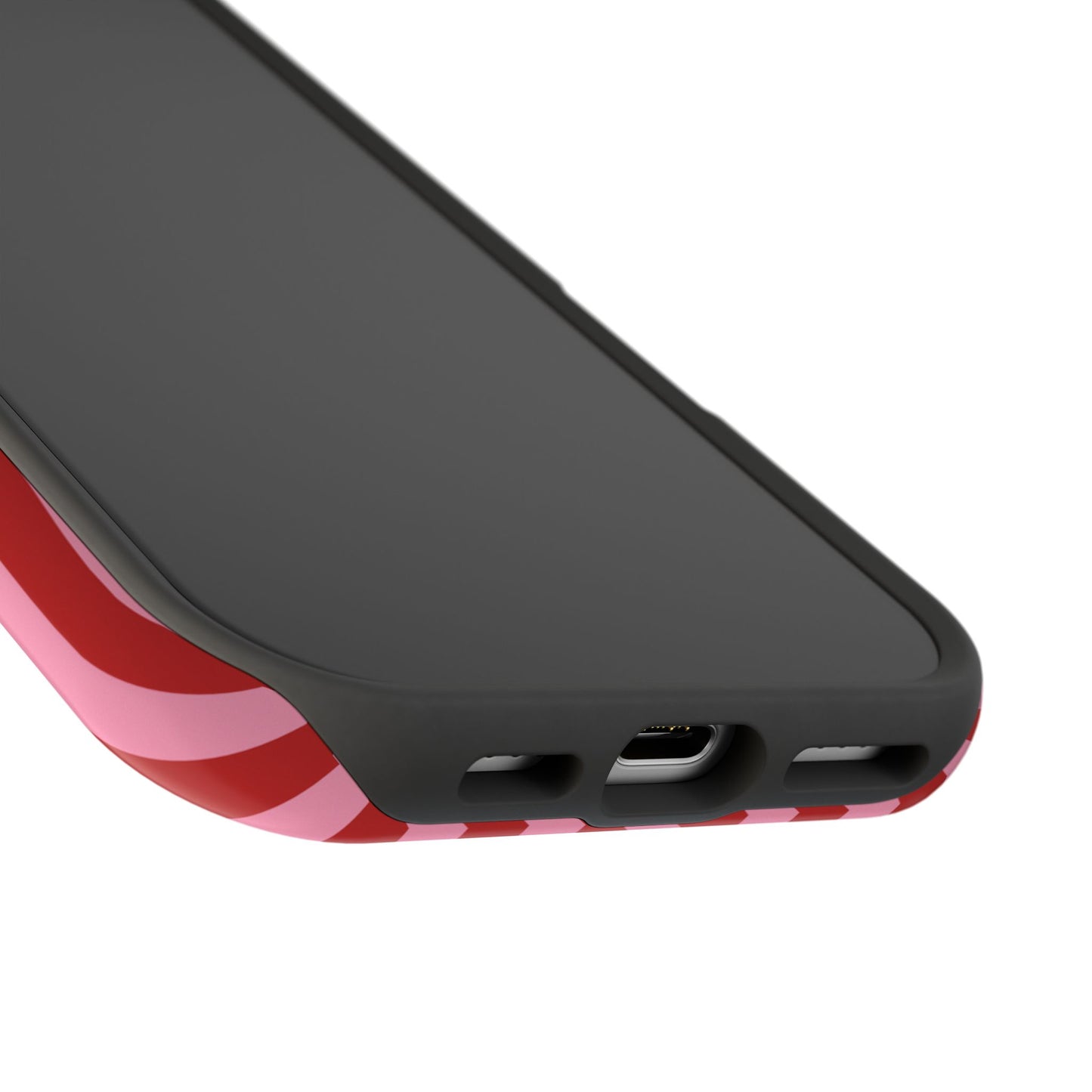 Cherry Blush Stripes iPhone Case
