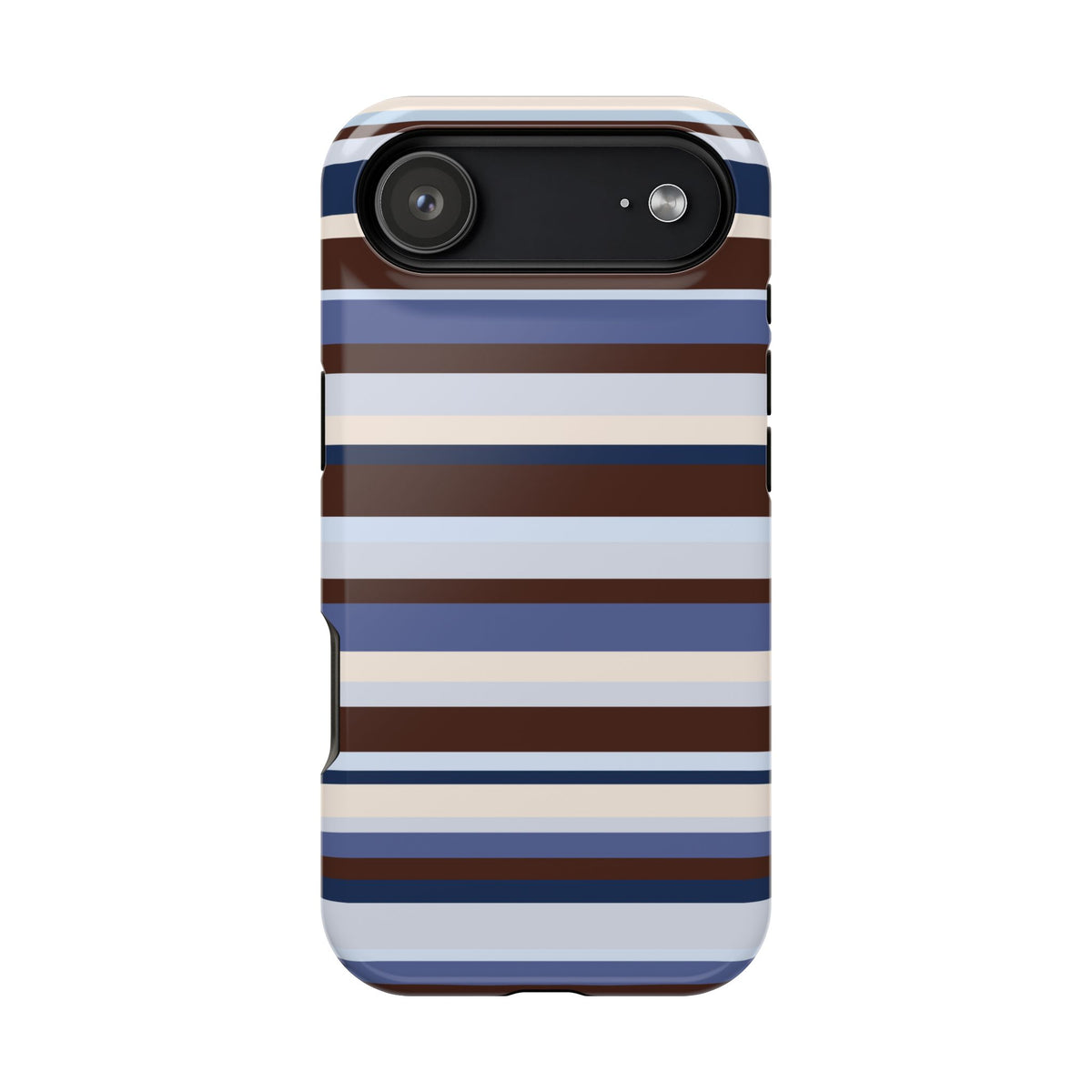 Blueberry Mocha Stripes iPhone Case