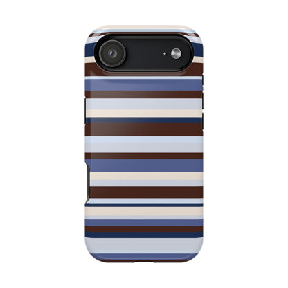 Blueberry Mocha Stripes iPhone Case