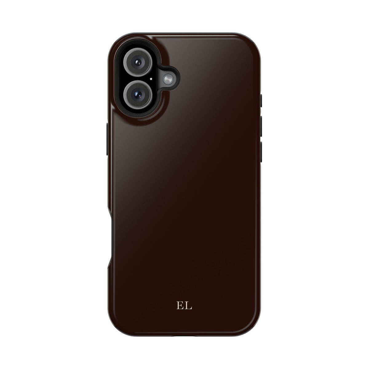 Custom Initials Mocha iPhone Case