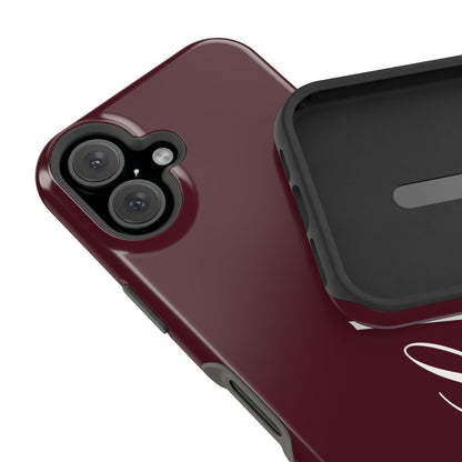 Personalized Burgundy iPhone Case