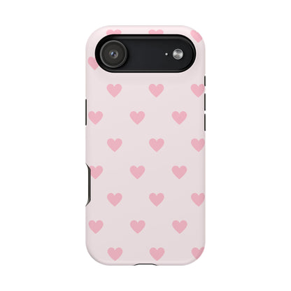 Light Pink Hearts iPhone Case