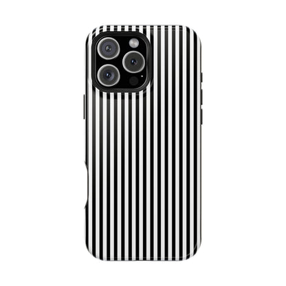 Black Pinstripes iPhone Case